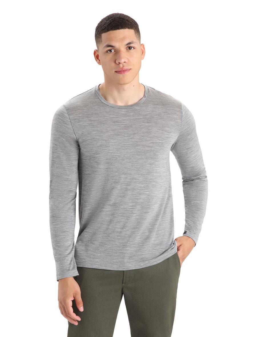 Icebreaker Merino Sphere II T-Shirt Miesten Long Sleeve Harmaat | FI 1230ILHS